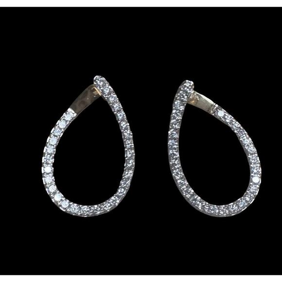 1.68 Ct Natural Diamond Drop Earrings 14k Gold F-G VS Stunning $9274 Appraisal - Picture 1 of 7